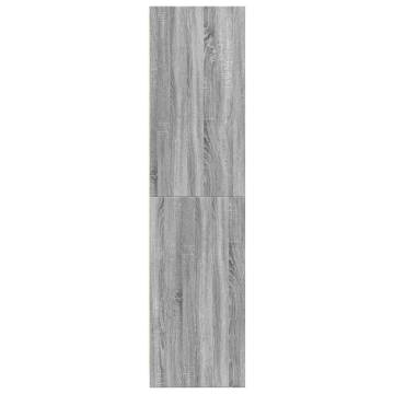 Wardrobe Grey Sonoma - Stylish Engineered Wood Storage 100x50x200 cm