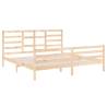 Solid Wood Bed Frame 200x200 cm - Modern & Sturdy Design