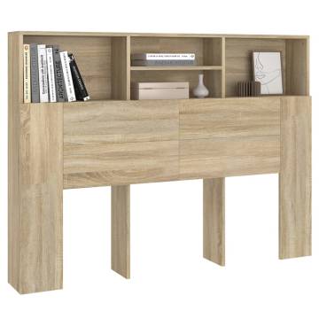 Sonoma Oak Headboard Cabinet - Modern Design & Storage