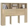 Sonoma Oak Headboard Cabinet - Modern Design & Storage