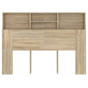 Sonoma Oak Headboard Cabinet - Modern Design & Storage