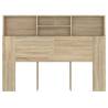 Sonoma Oak Headboard Cabinet - Modern Design & Storage