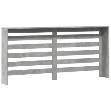 Stylish Radiator Cover in Concrete Grey | 175x20x82 cm