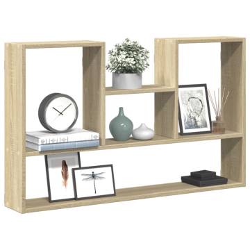 Sonoma Oak Wall Shelf - Stylish & Durable Storage Solution