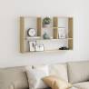 Sonoma Oak Wall Shelf - Stylish & Durable Storage Solution