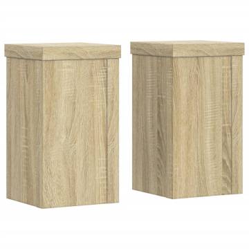 Plant Stands 2 pcs Sonoma Oak - Durable Engineered Wood | HipoMarket