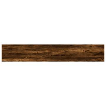 4 pcs Smoked Oak Wall Shelves - Stylish Storage Solution