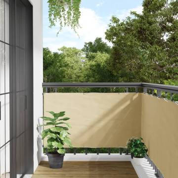 Balcony Privacy Screen Cream 600x75 cm | Durable PVC Solution