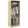  Wardrobe Sonoma Oak 80x50x200 cm Engineered Wood Colour sonoma oak Size 80 x 50 x 200 cm Quantity in Package 1 Amount 1 shelf 