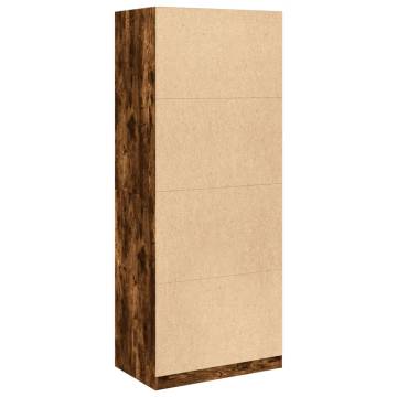 Stylish Smoked Oak Wardrobe - 80x50x200 cm | Hipomarket