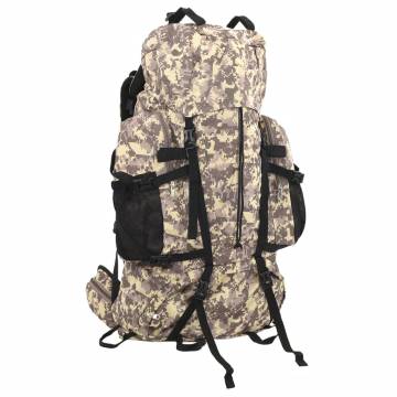 Hiking Backpack Camel Brown Camouflage 80L - Durable & Comfortable