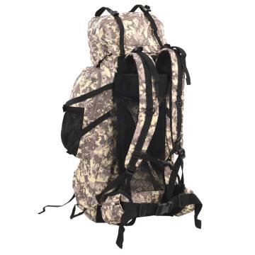 Hiking Backpack Camel Brown Camouflage 80L - Durable & Comfortable