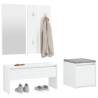 Stylish High Gloss White Hallway Furniture Set | Hipo Market