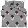 Duvet Cover Set Grey 225x220 cm - Soft Cotton Bedding