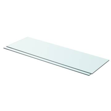 Shelves 2 pcs Glass Panel 80x25 cm - Durable & Stylish