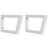 Shelf Brackets for Washbasin - 2 pcs White Trapezium Steel