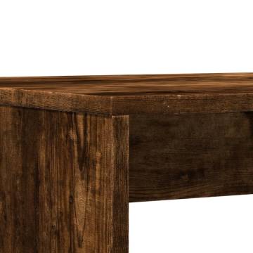 3 Piece Smoked Oak Dining Table & Bench Set - Elegant Design