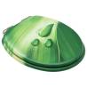 2 pcs WC Toilet Seats with Soft Close - Green Water Drop Design