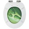 2 pcs WC Toilet Seats with Soft Close - Green Water Drop Design