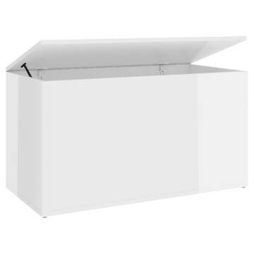 High Gloss White Storage Chest - Stylish & Practical | HipoMarket