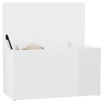 High Gloss White Storage Chest - Stylish & Practical | HipoMarket