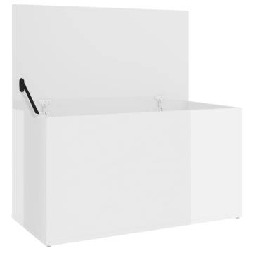 High Gloss White Storage Chest - Stylish & Practical | HipoMarket