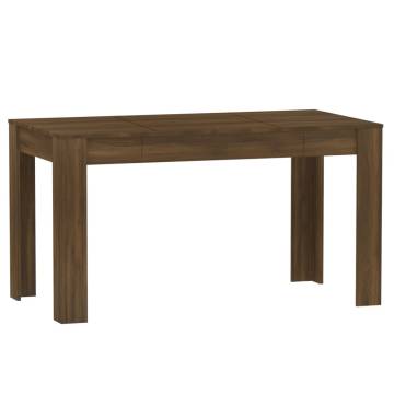 Brown Oak Dining Table - Engineered Wood 140x74.5 cm