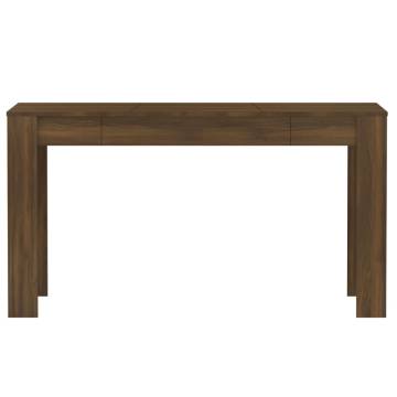 Brown Oak Dining Table - Engineered Wood 140x74.5 cm