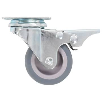 Swivel Casters with Double Brakes - 4 pcs 50 mm | HipoMarket