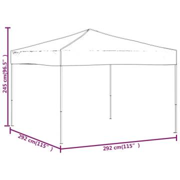 Folding Party Tent Black 3x3 m - Durable & Versatile