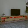 Stylish TV Cabinet with LED Lights - Sonoma Oak 290x36.5 cm