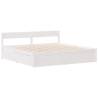 White Bed Frame 160x200 cm - Solid Pinewood | HipoMarket