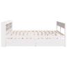 White Bed Frame 160x200 cm - Solid Pinewood | HipoMarket