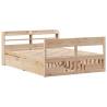 Solid Wood Pine Bed Frame 140x190 cm without Mattress