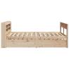 Solid Wood Pine Bed Frame 140x190 cm without Mattress