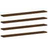 4 pcs Brown Oak Wall Shelves - Engineered Wood | HipoMarket