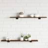 4 pcs Brown Oak Wall Shelves - Engineered Wood | HipoMarket