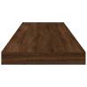 4 pcs Brown Oak Wall Shelves - Engineered Wood | HipoMarket