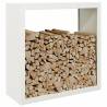 Firewood Rack White 100x40x100 cm Steel - Durable Storage Solution