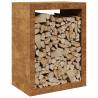 Durable Firewood Rack 60x40x80 cm Corten Steel | HipoMarket