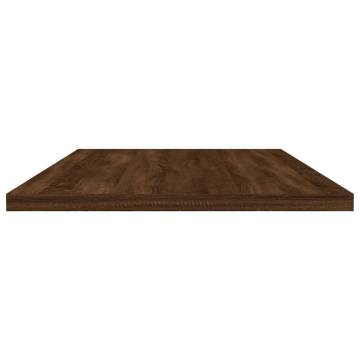 Stylish Brown Oak Wall Shelves - 4 pcs | Hipo Market