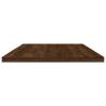 Stylish Brown Oak Wall Shelves - 4 pcs | Hipo Market