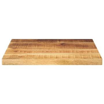 40x40 cm Square Solid Wood Rough Mango Table Top | HipoMarket