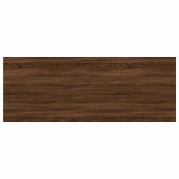 Stylish Brown Oak Wall Shelves - 4 pcs | Hipo Market