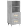 Highboard Concrete Grey - Stylish Engineered Wood Storage