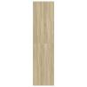 Sonoma Oak Wardrobe - Compact Engineered Wood Storage Solution