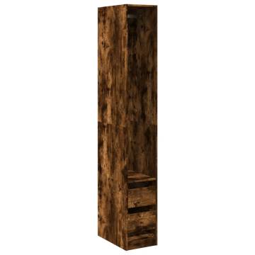 Wardrobe Smoked Oak 30x50x200 cm | Durable Engineered Wood