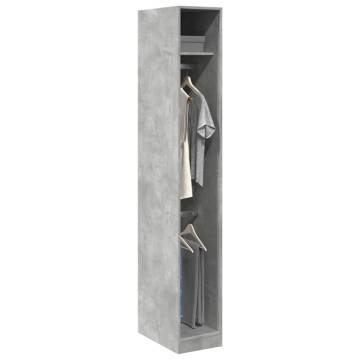 Wardrobe Concrete Grey 30x50x200 cm - Stylish Storage Solution