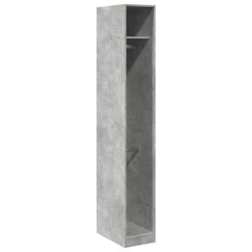 Wardrobe Concrete Grey 30x50x200 cm - Stylish Storage Solution