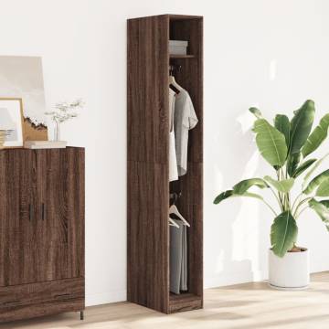 Wardrobe Brown Oak 30x50x200 cm | Stylish Storage Solution